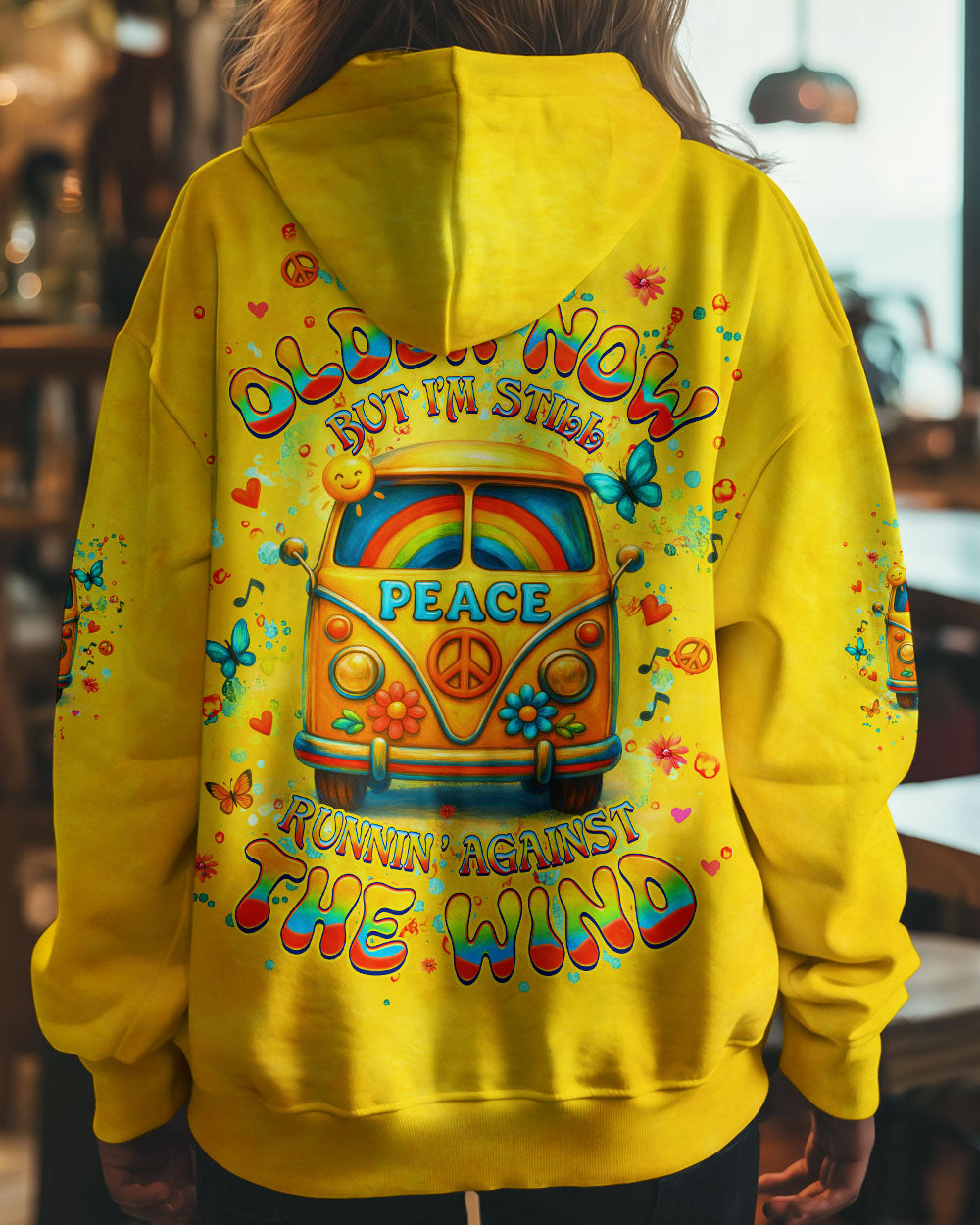 Peaceful VW Bus Well Im Older Now Graphic Tee with Rainbow _26 Flower for Women AOP Shirts _8_ jtatu