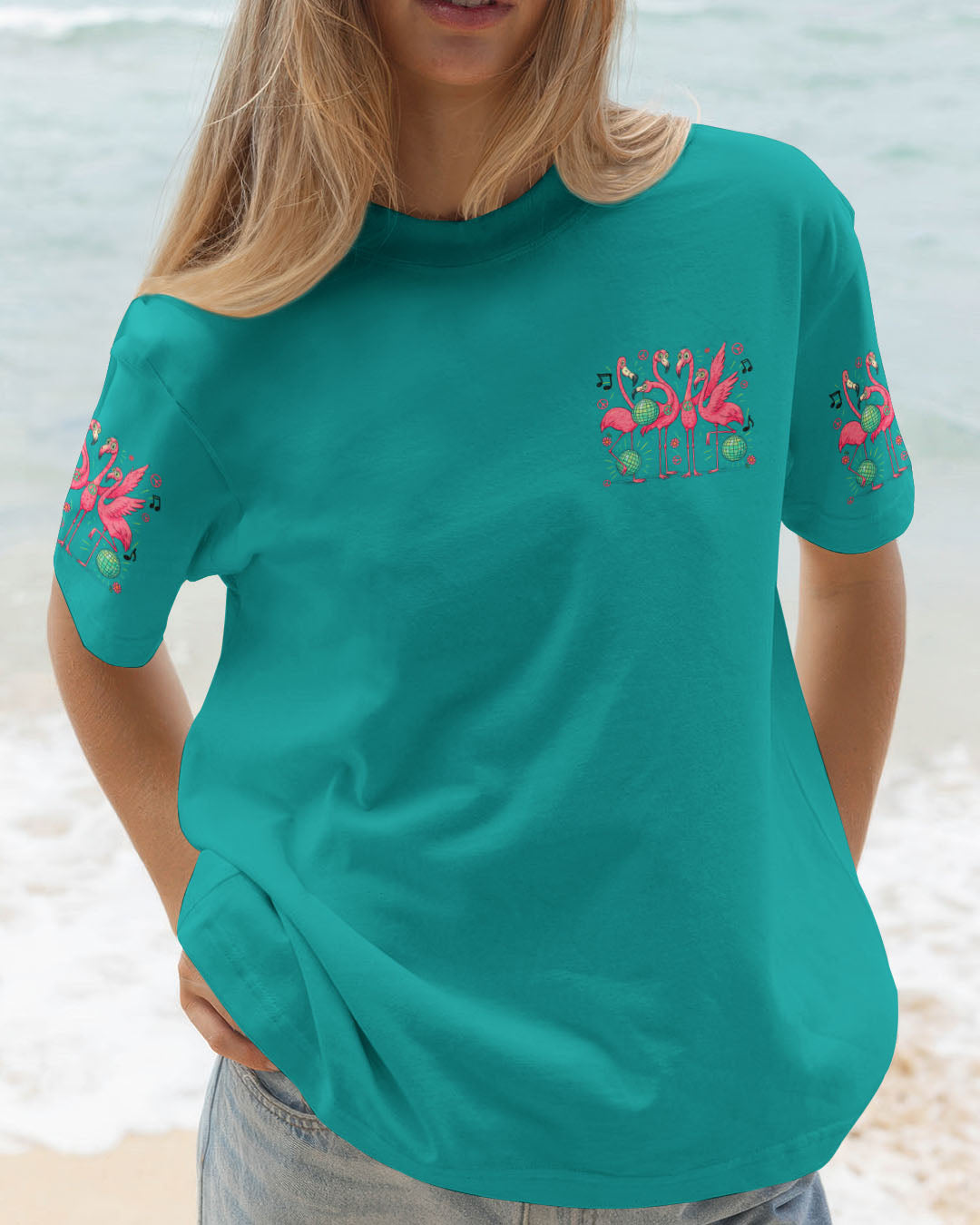 Perks of Being My Friend Youll Be the Normal One Funny Flamingo Music AOP Shirts _11_ o34C3