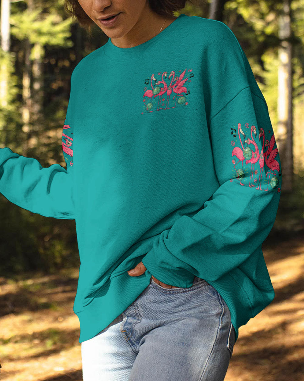 Perks of Being My Friend Youll Be the Normal One Funny Flamingo Music AOP Shirts _4_ 6ptQx