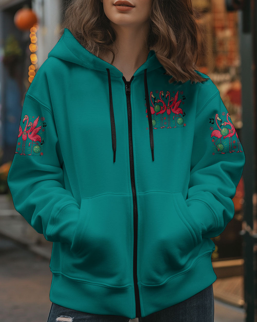 Perks of Being My Friend Youll Be the Normal One Funny Flamingo Music AOP Shirts _6_ vyXkI