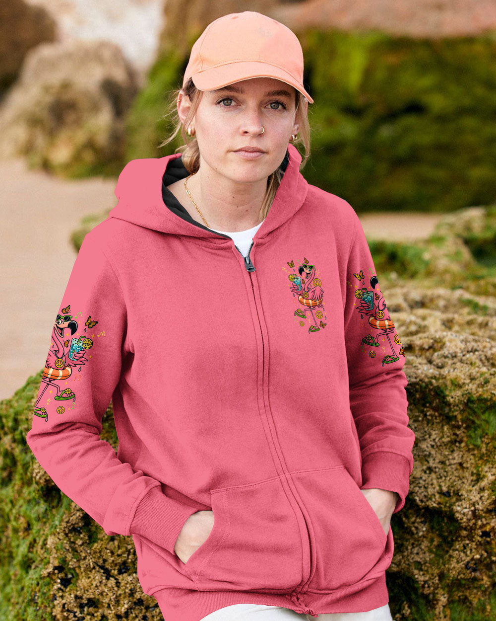 Pretty in Pink _26 Ready to Drink Flamingo Ready to Drink Funny Summer Design for Women AOP Shirts _11_ mgTeG