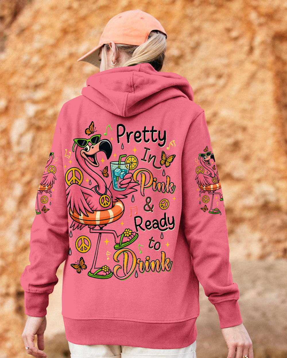 Pretty in Pink _26 Ready to Drink Flamingo Ready to Drink Funny Summer Design for Women AOP Shirts _2_ 28RR4
