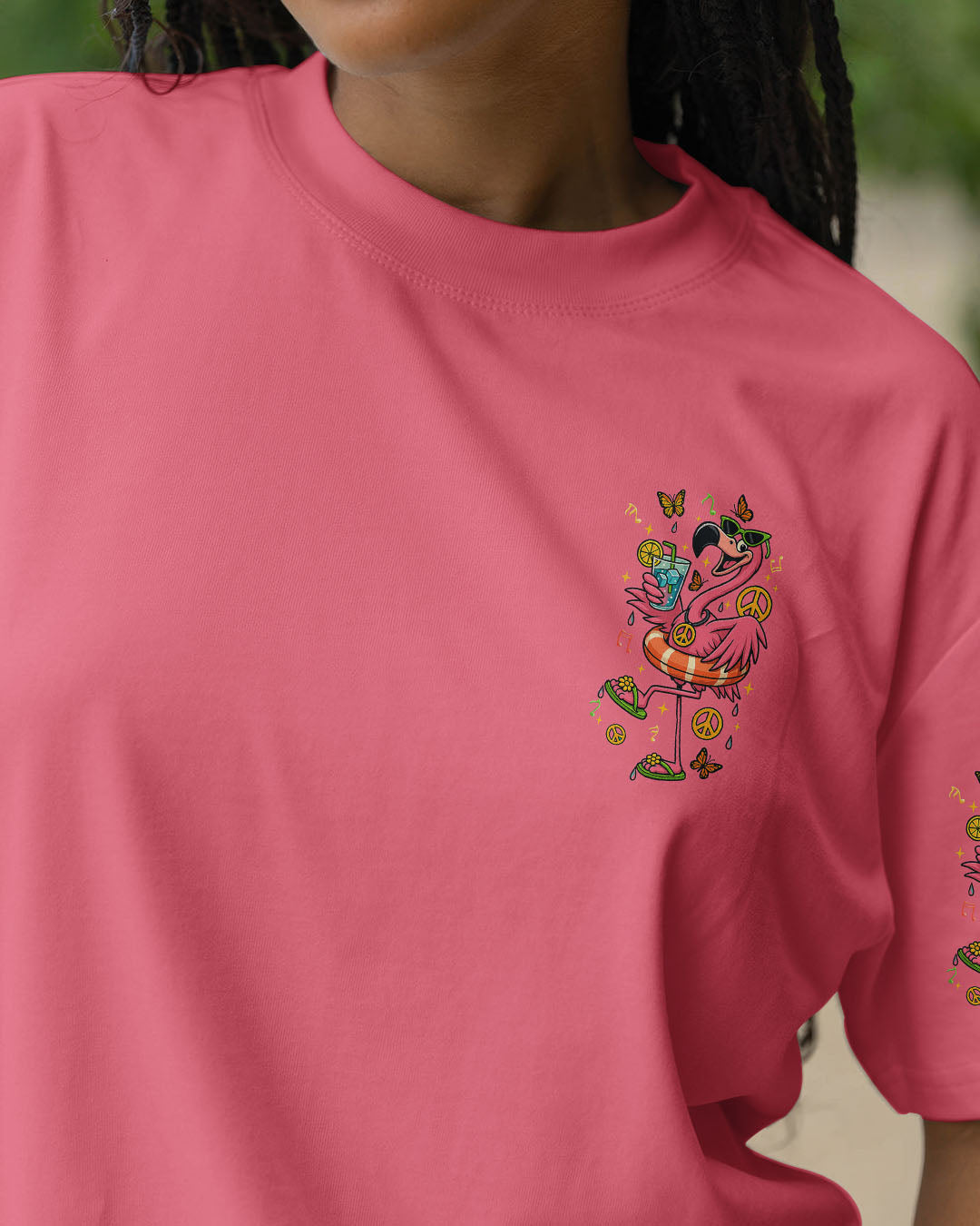 Pretty in Pink _26 Ready to Drink Flamingo Ready to Drink Funny Summer Design for Women AOP Shirts _3_ U54zA