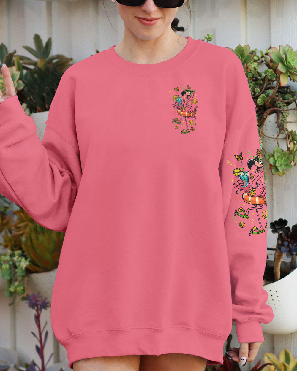 Pretty in Pink _26 Ready to Drink Flamingo Ready to Drink Funny Summer Design for Women AOP Shirts _9_ dE2am