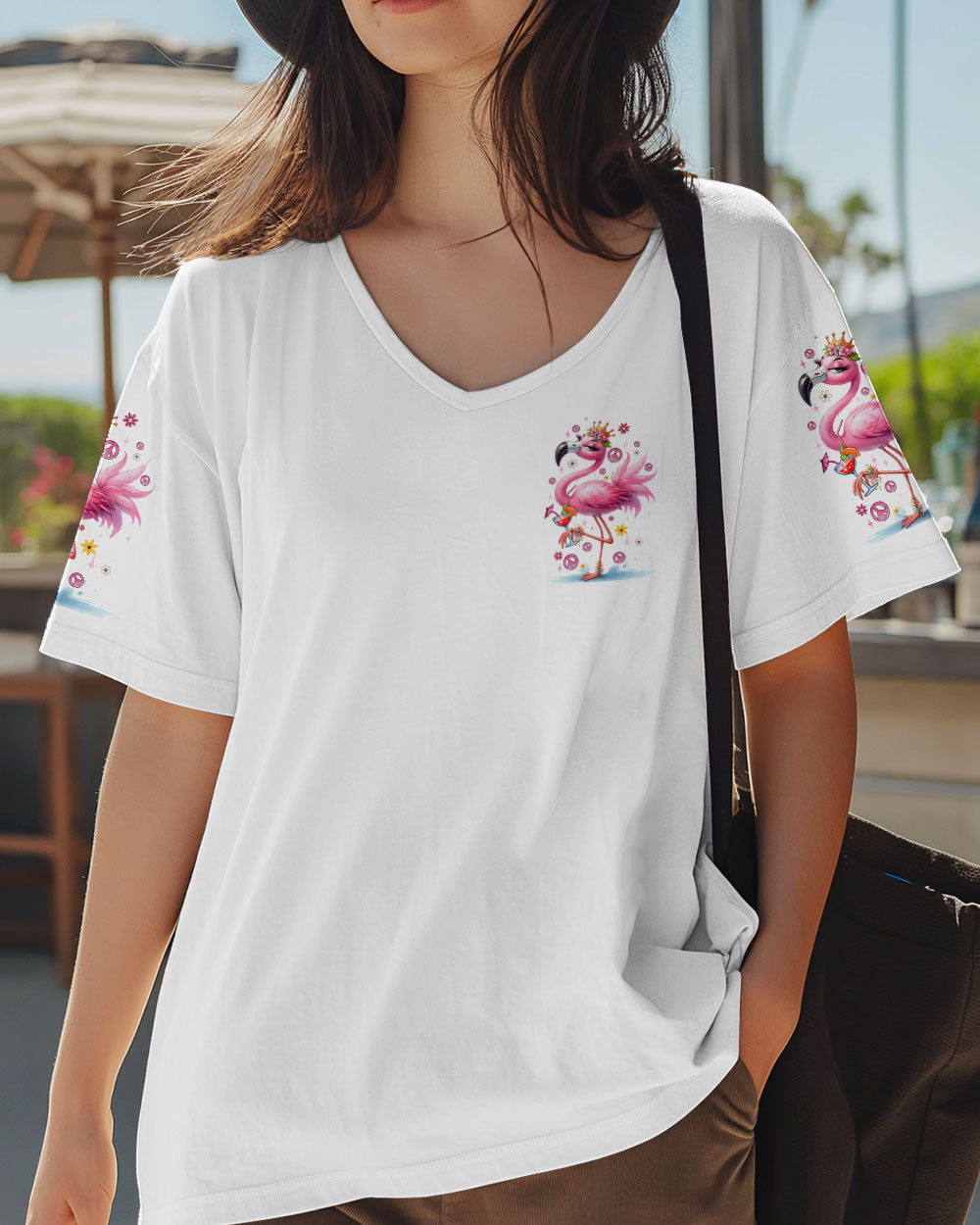 Pretty in Pink and Ready to Drink Flamingo Cocktail Funny Party AOP Shirts _5_ VQLkY