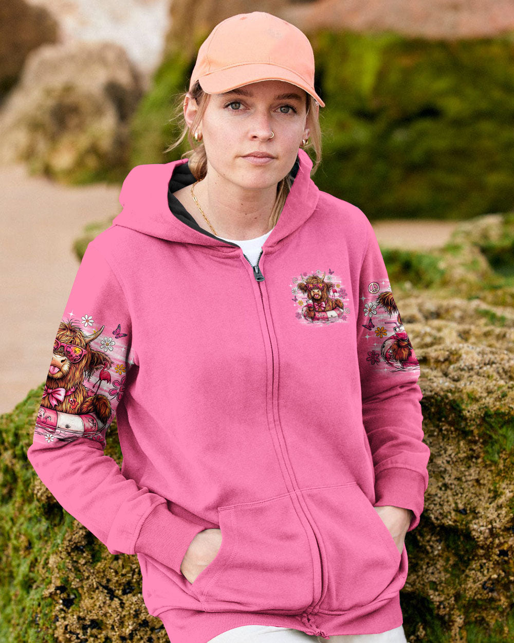 Pretty in Pink and Ready to Drink Funny Cow Retro Vibes with Pink Bowtie _26 Glasses AOP Shirts _8_ GgDF9