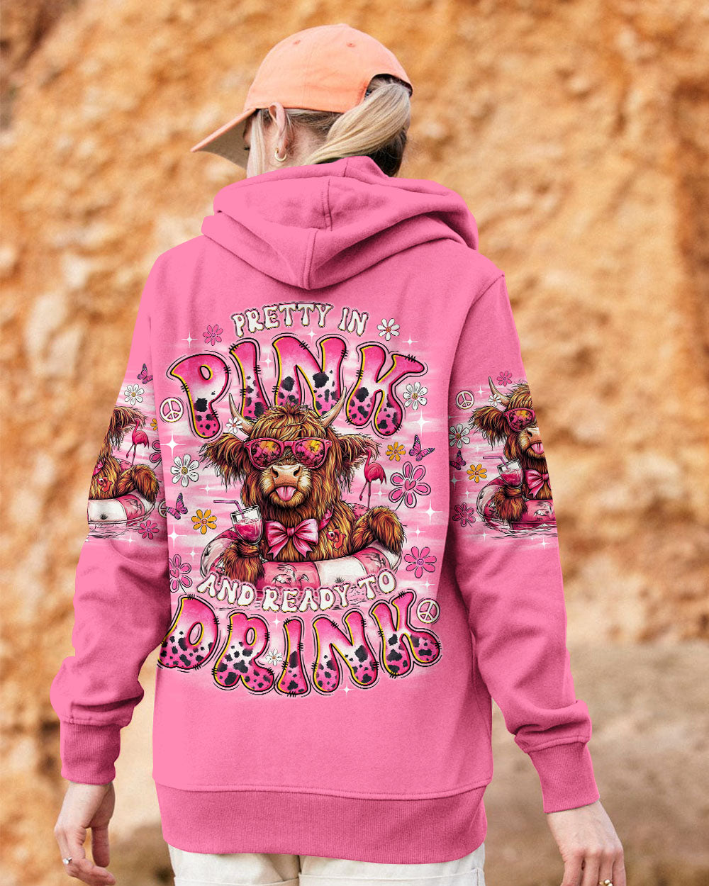 Pretty in Pink and Ready to Drink Funny Cow Retro Vibes with Pink Bowtie _26 Glasses AOP Shirts _9_ mu0kQ