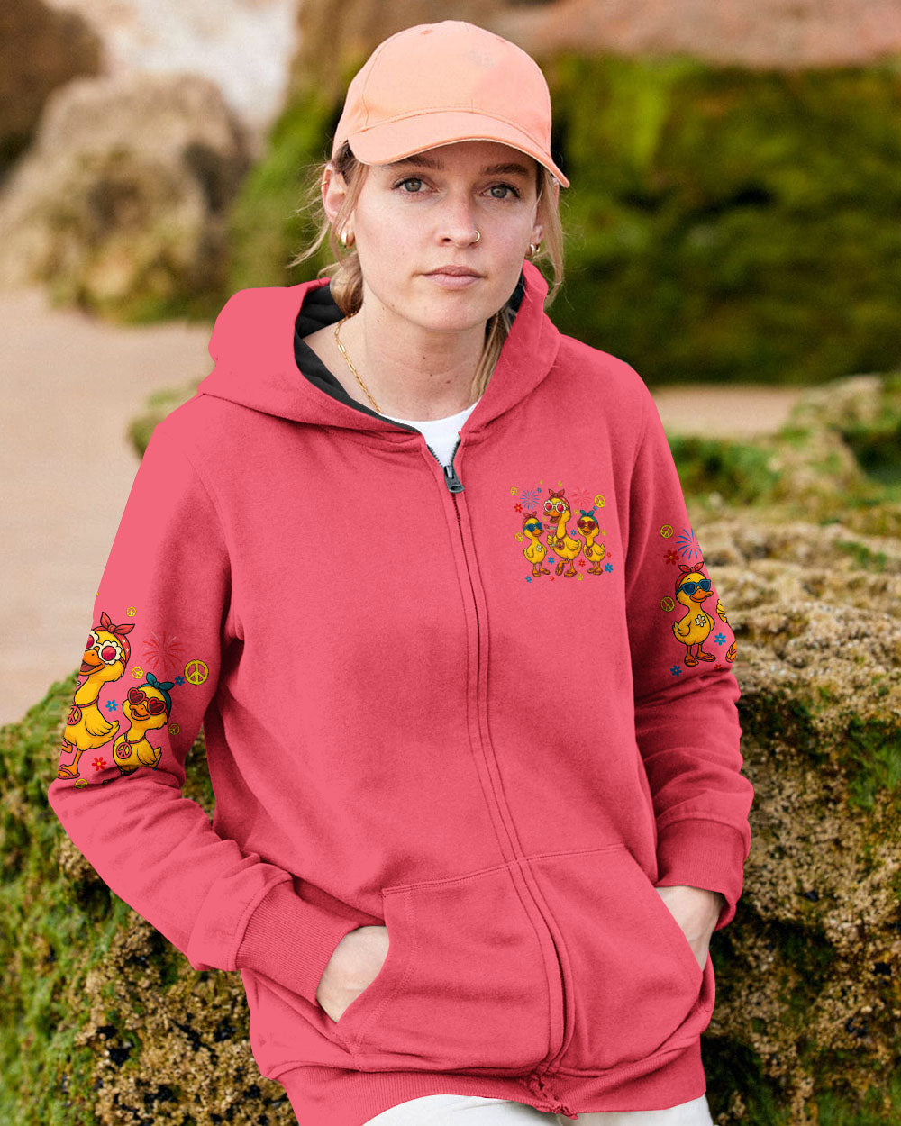 Pretty in Pink and Ready to Drink Funny Duck Ready to Drink Graphic Tee for Women AOP Shirts _11_ KDAZ2