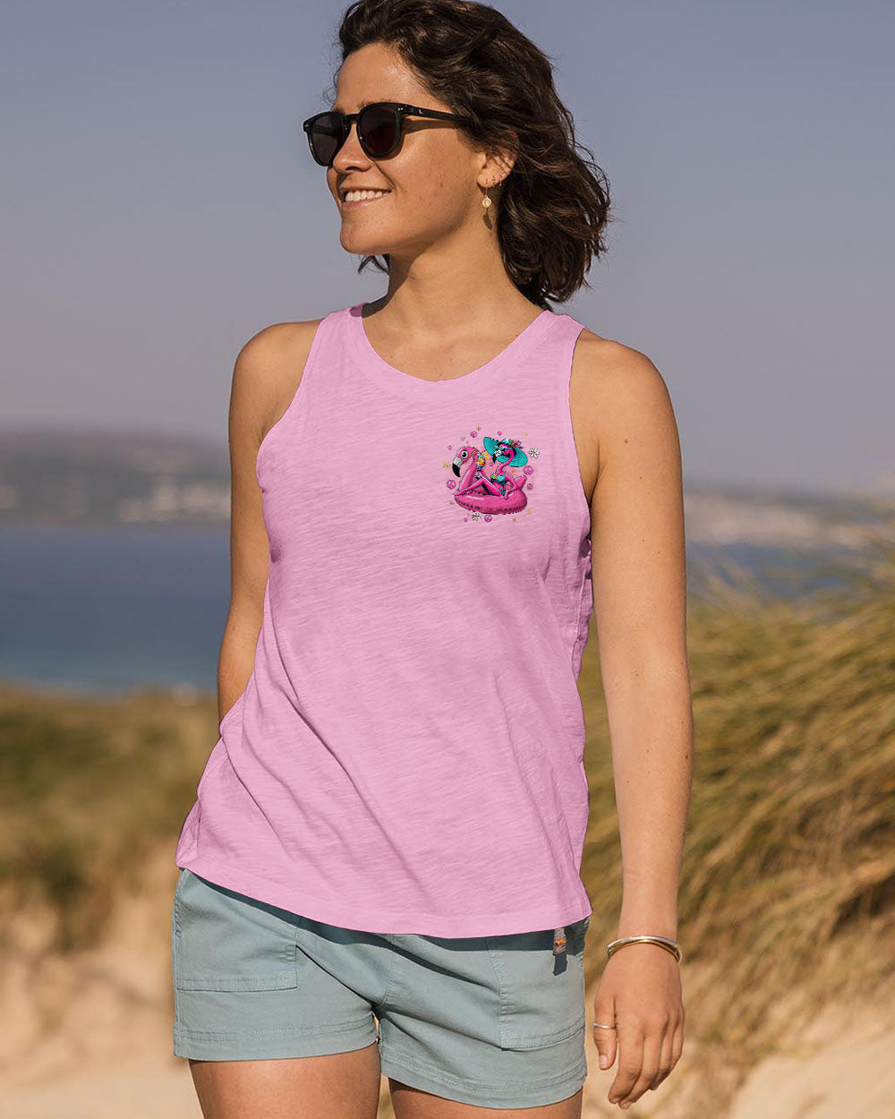 Pretty in Pink and Ready to Drink Funny Flamingo Cocktail Tropical AOP Shirts _12_ K0DQp