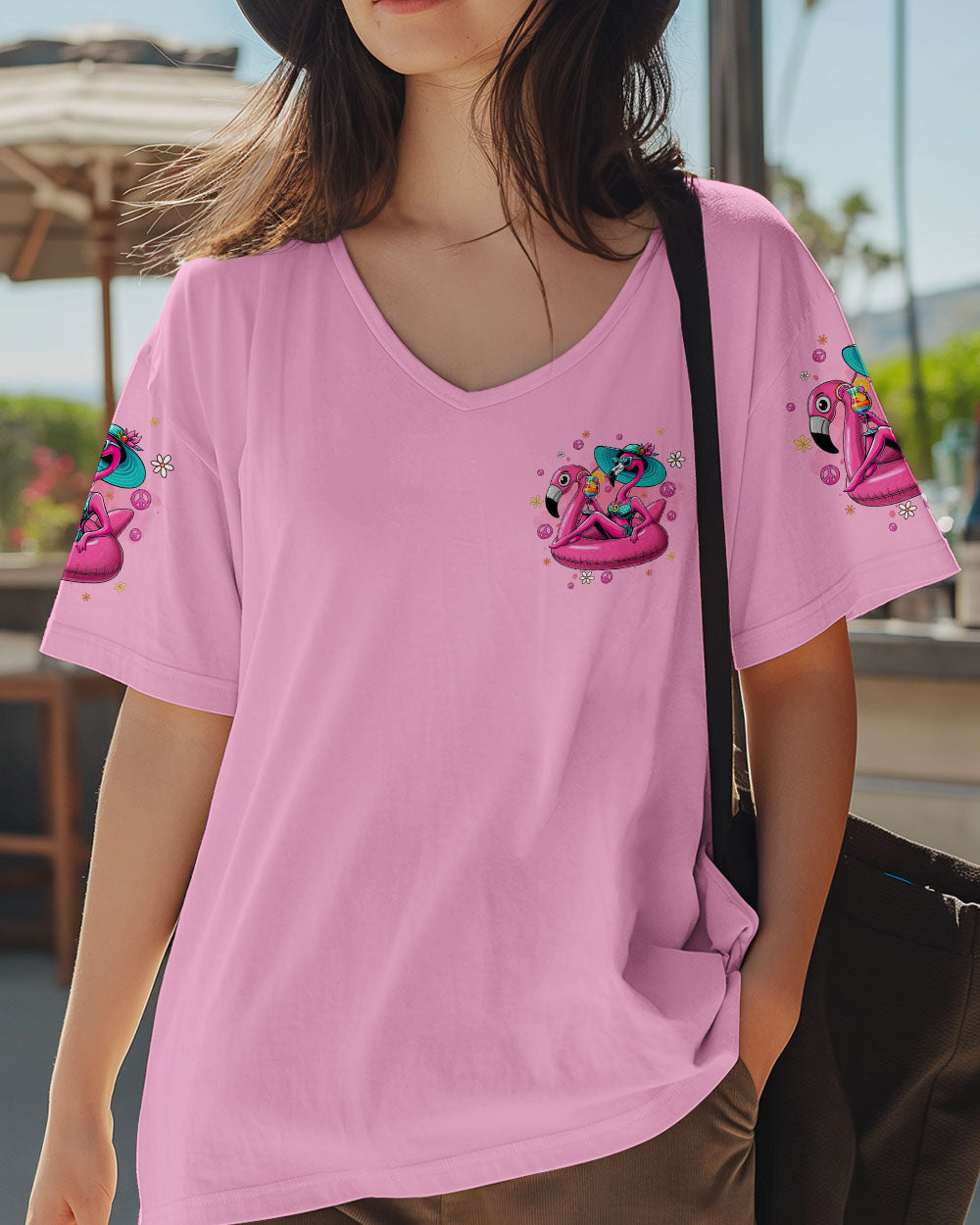 Pretty in Pink and Ready to Drink Funny Flamingo Cocktail Tropical AOP Shirts _4_ HOBqd
