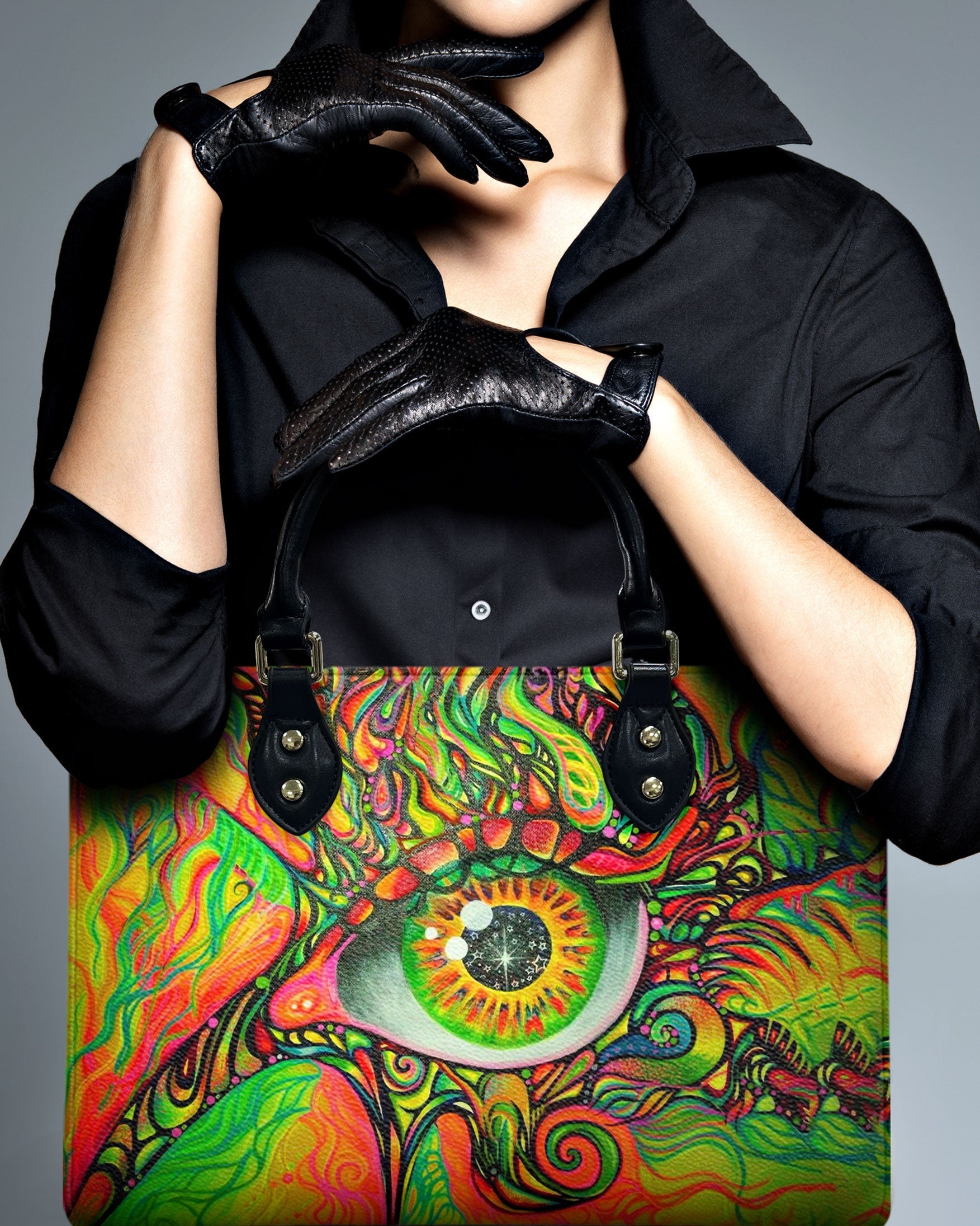 Psychedelic Eye Trippy Hippie Leather Bag Gift for Women _10_ nYfxO
