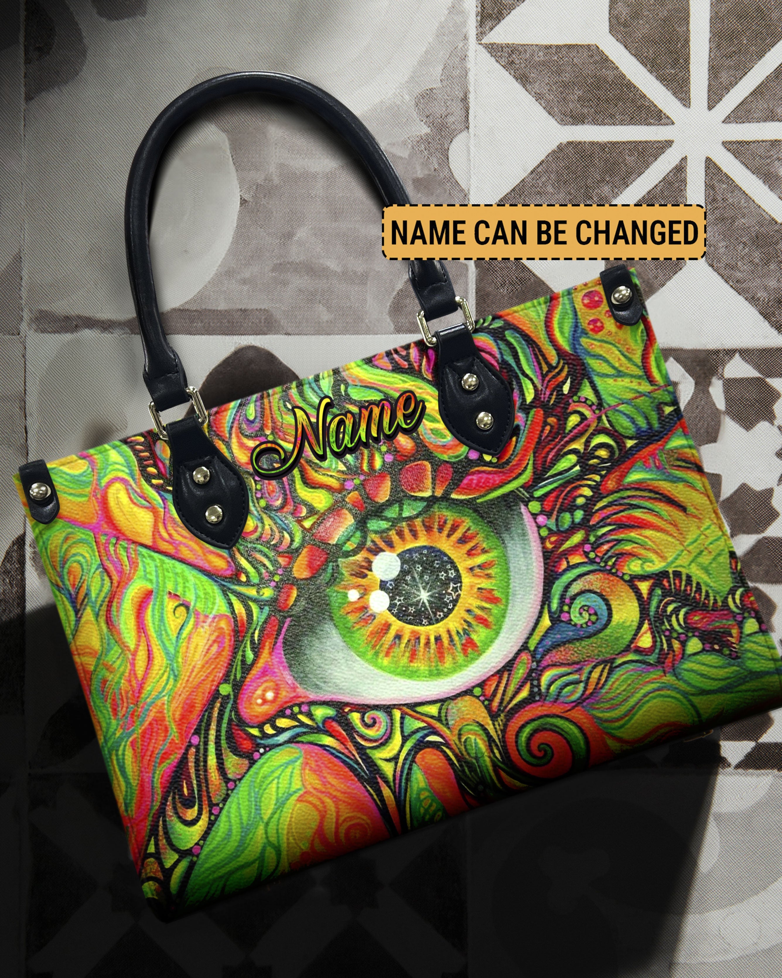 Psychedelic Eye Trippy Hippie Leather Bag Gift for Women _11_ igalA