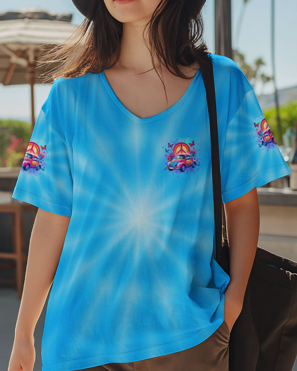 RUNNING AGAINST THE WIND ALL OVER PRINT YHDU1704254_Short sleeves_V neck Shirt_2XL 1 jUuoi