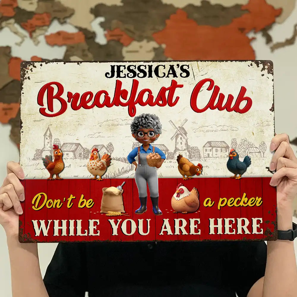 RiseAndShineMotherCluckers PersonalizedClassicMetalSigns MK3
