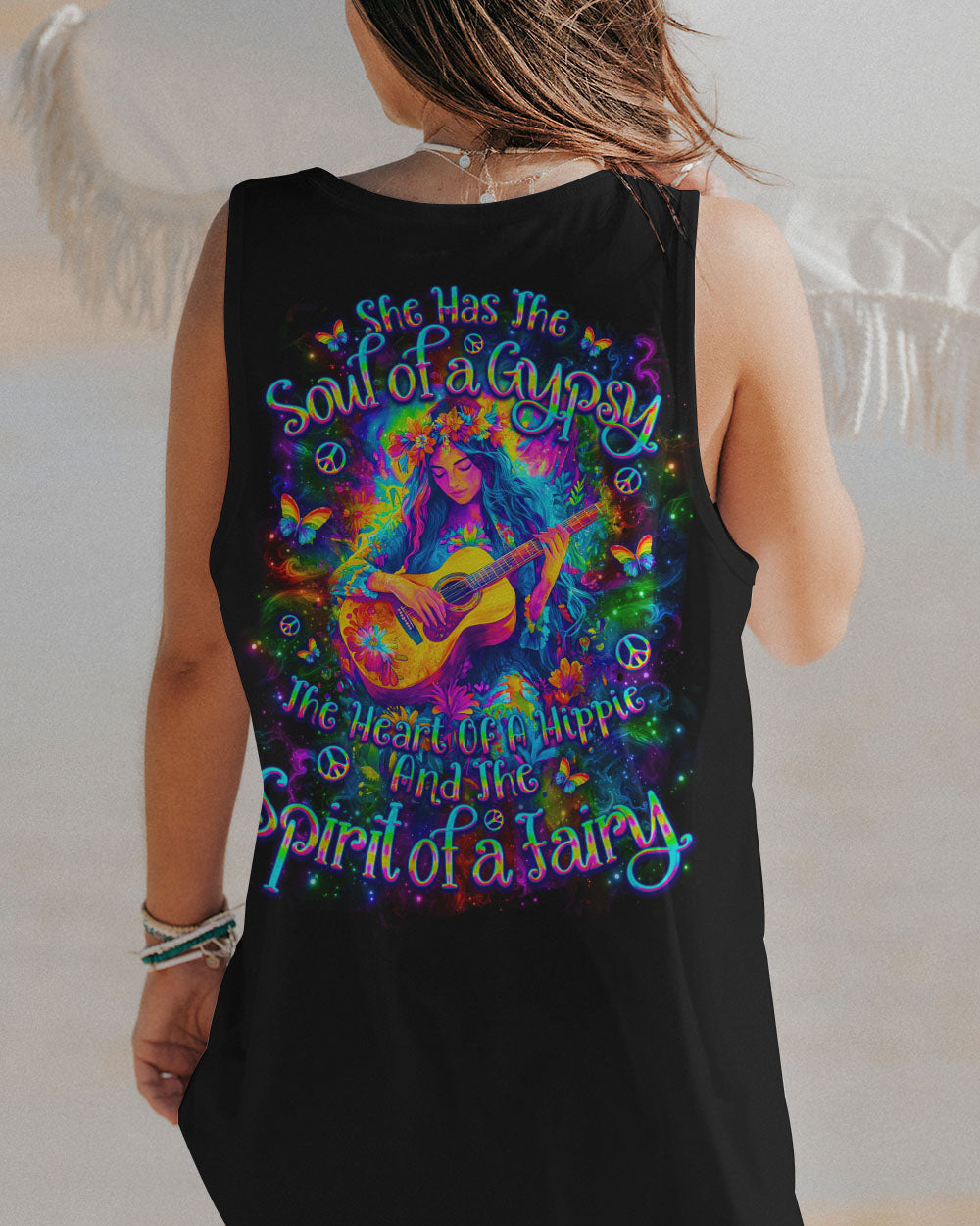 She Has the Soul of a Gypsy _26 Heart of a Hippie Colorful Guitar Design for Women AOP Shirts _14_ YJTi7