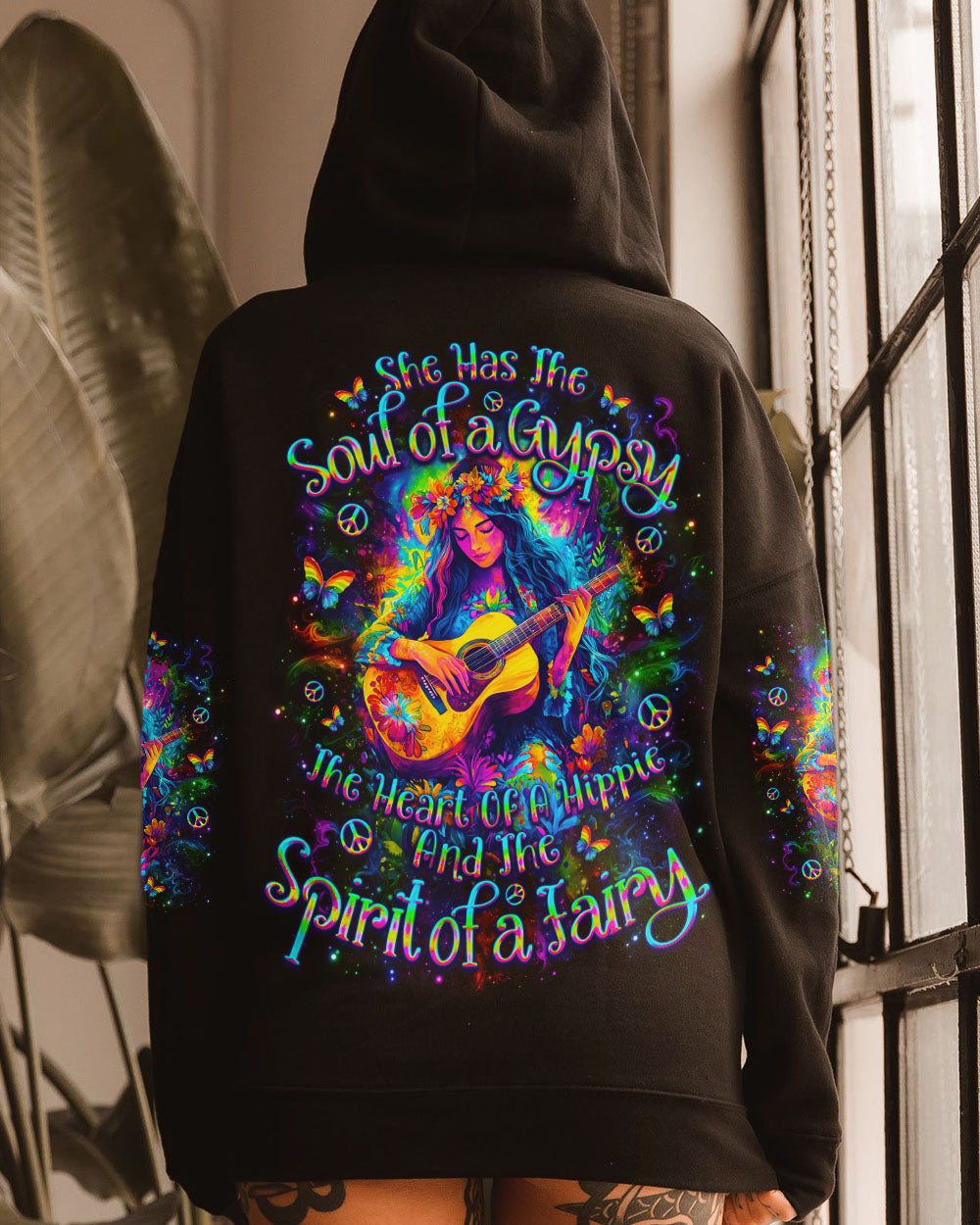 She Has the Soul of a Gypsy _26 Heart of a Hippie Colorful Guitar Design for Women AOP Shirts _2_ wGKIZ