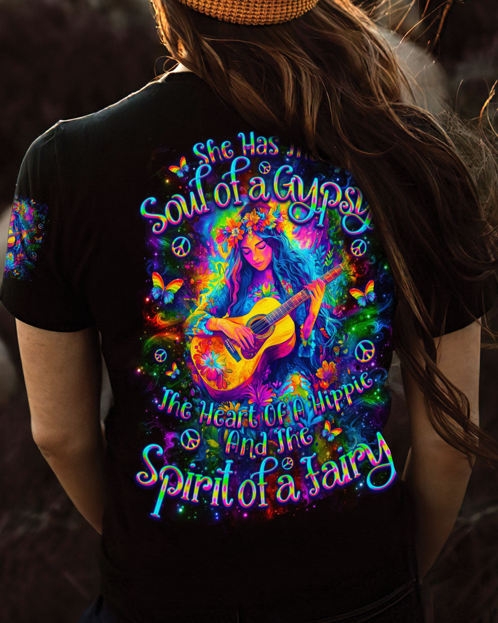 She Has the Soul of a Gypsy _26 Heart of a Hippie Colorful Guitar Design for Women AOP Shirts _6_ Cx61j