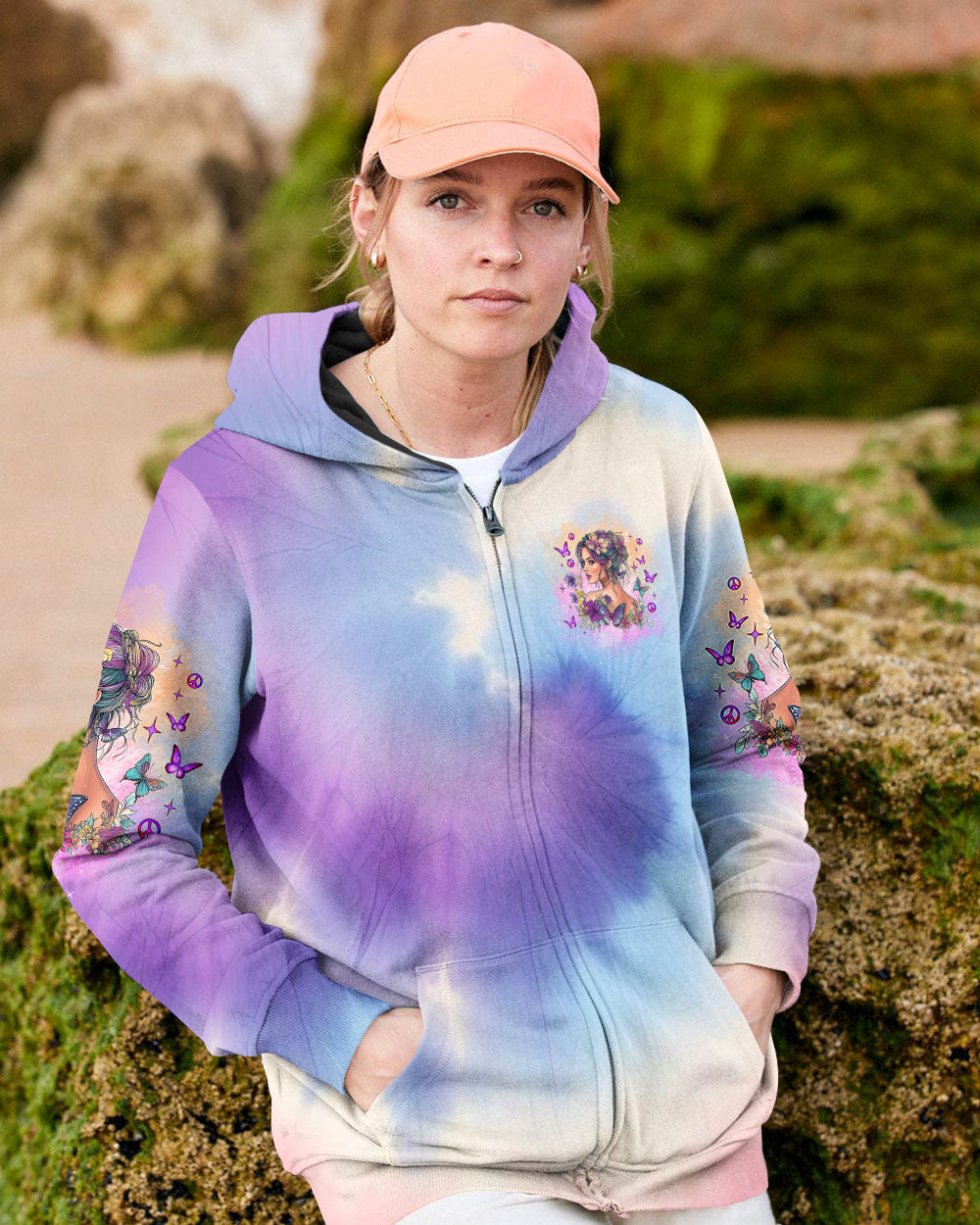 She Whispered Back I Am the Storm Bold Woman and Butterfly AOP Shirts _10_ PoH4t