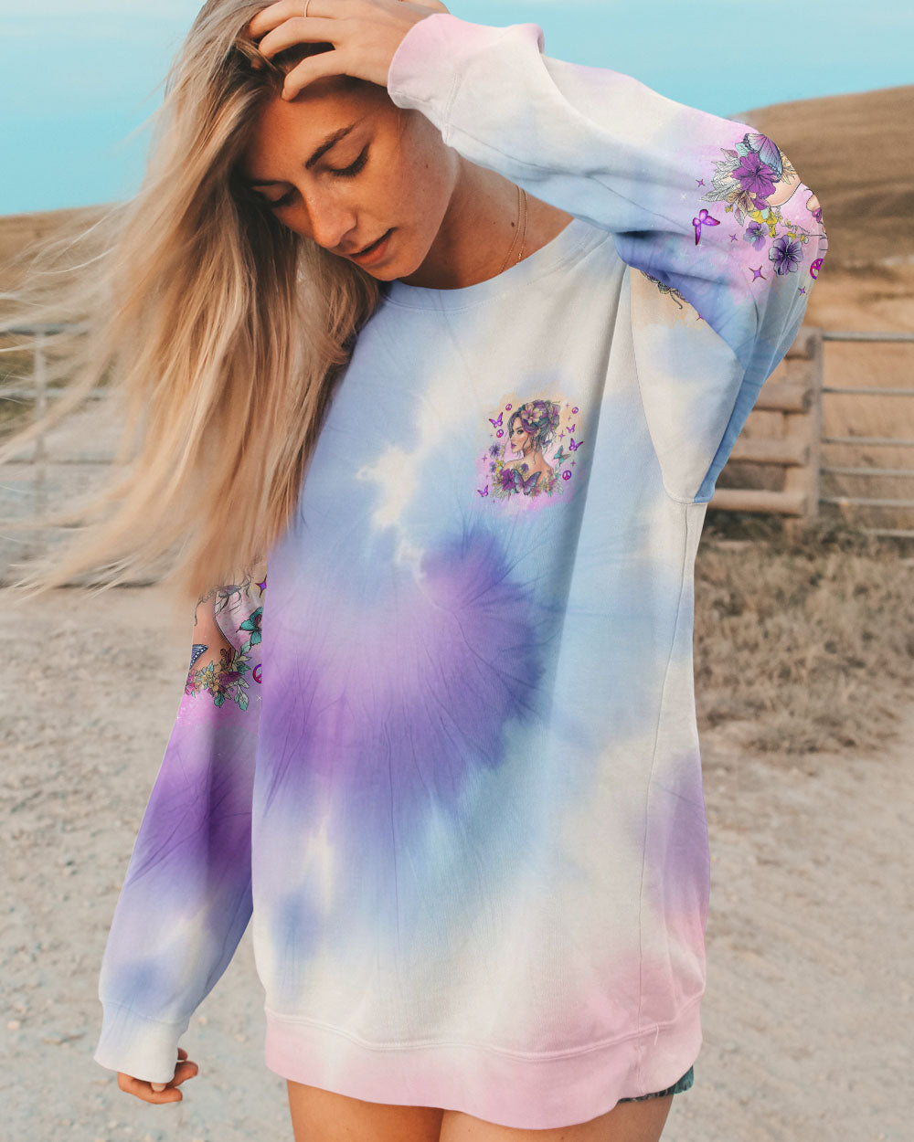 She Whispered Back I Am the Storm Bold Woman and Butterfly AOP Shirts _8_ BzYvj