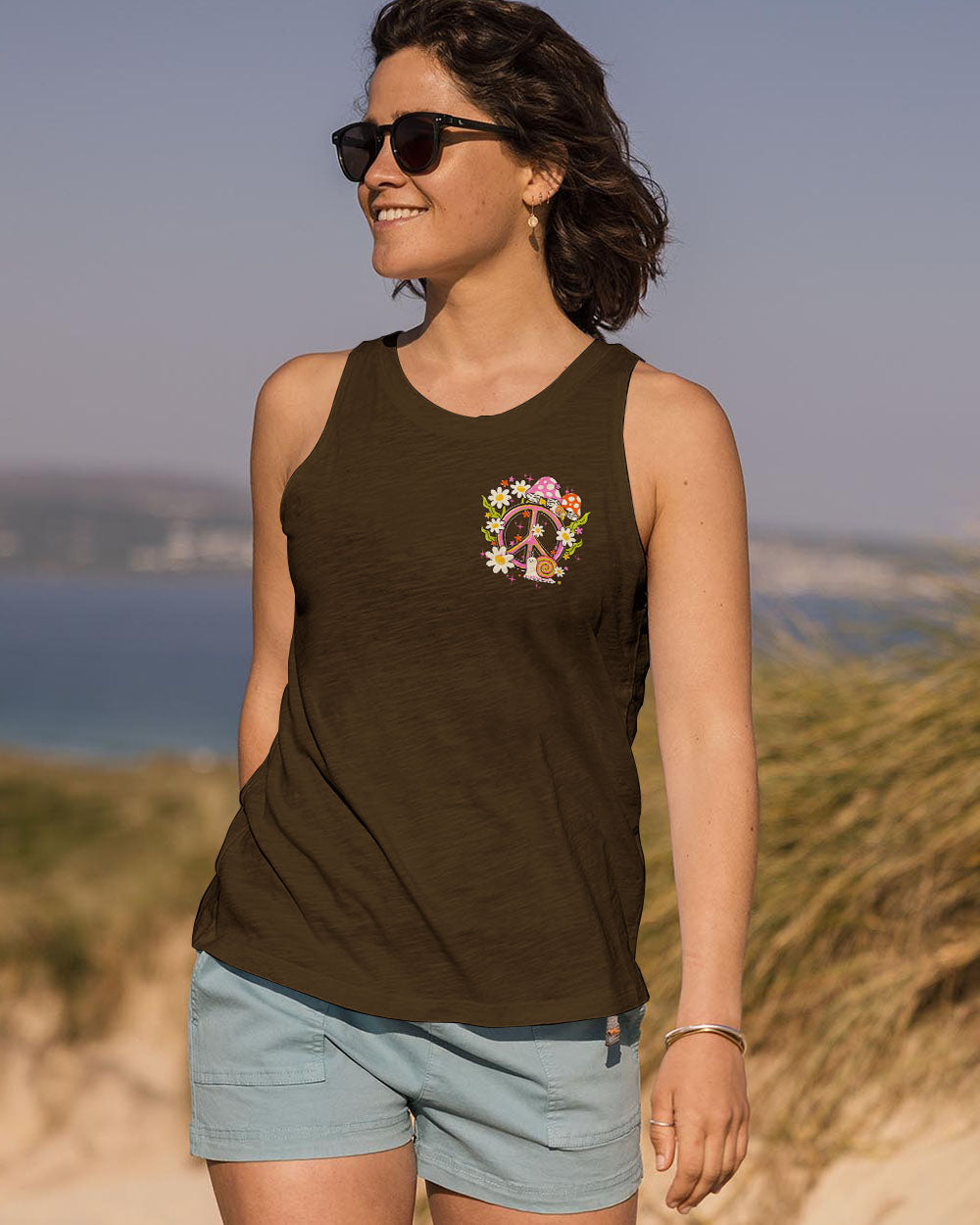 Slow Down Dont Rush Live for the Now Cute Snail Mushrooms AOP Shirts _6_ TE5Kd