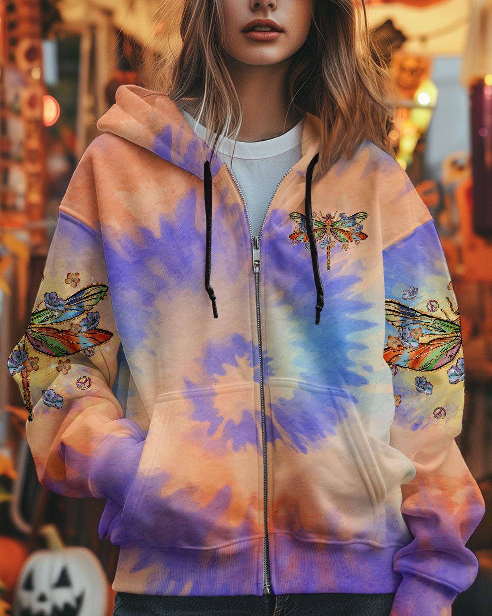 Smile Often Love Others Dragonfly Peace Sign Tie Dye Motivational AOP Shirts _4_ 4C4hJ