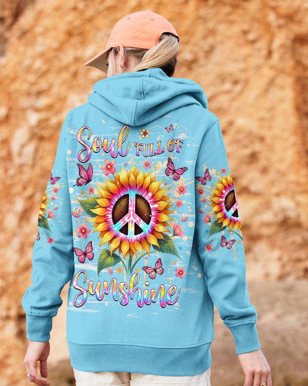 Soul Full of Sunshine Colorful Sunflower Peace Sign AOP Shirts _10_ Sfx2m