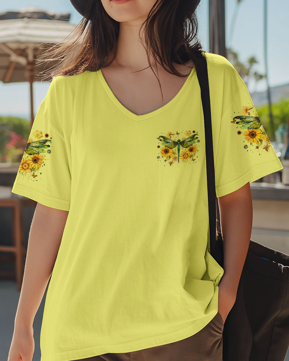 Soul of a Gypsy Heart of Hippie Spirit of Fairy Dragonfly Sunflower Graphic AOP Shirts _4_ s63iv