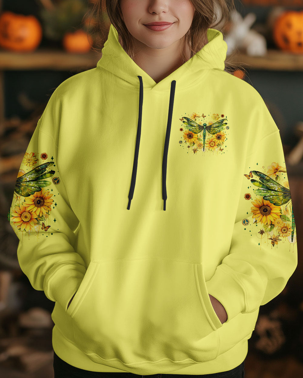 Soul of a Gypsy Heart of Hippie Spirit of Fairy Dragonfly Sunflower Graphic AOP Shirts _6_ aiKX4