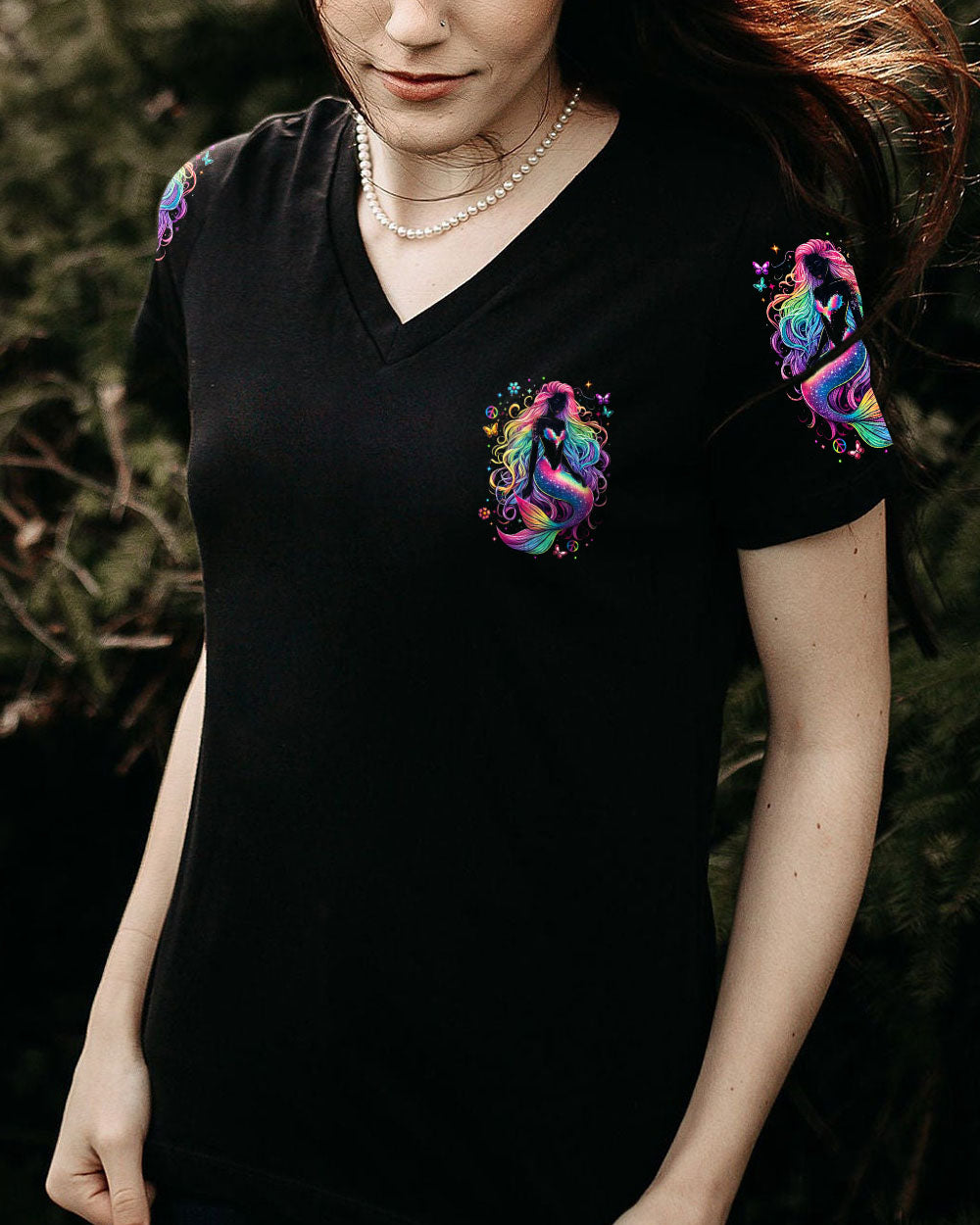 Soul of a Gypsy Heart of a Hippie Mermaid Hippie Colorful Fantasy AOP Shirts _2_ cBtiA