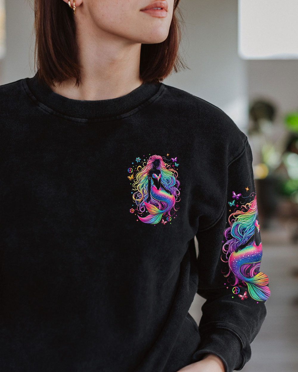 Soul of a Gypsy Heart of a Hippie Mermaid Hippie Colorful Fantasy AOP Shirts _6_ 9U6vp