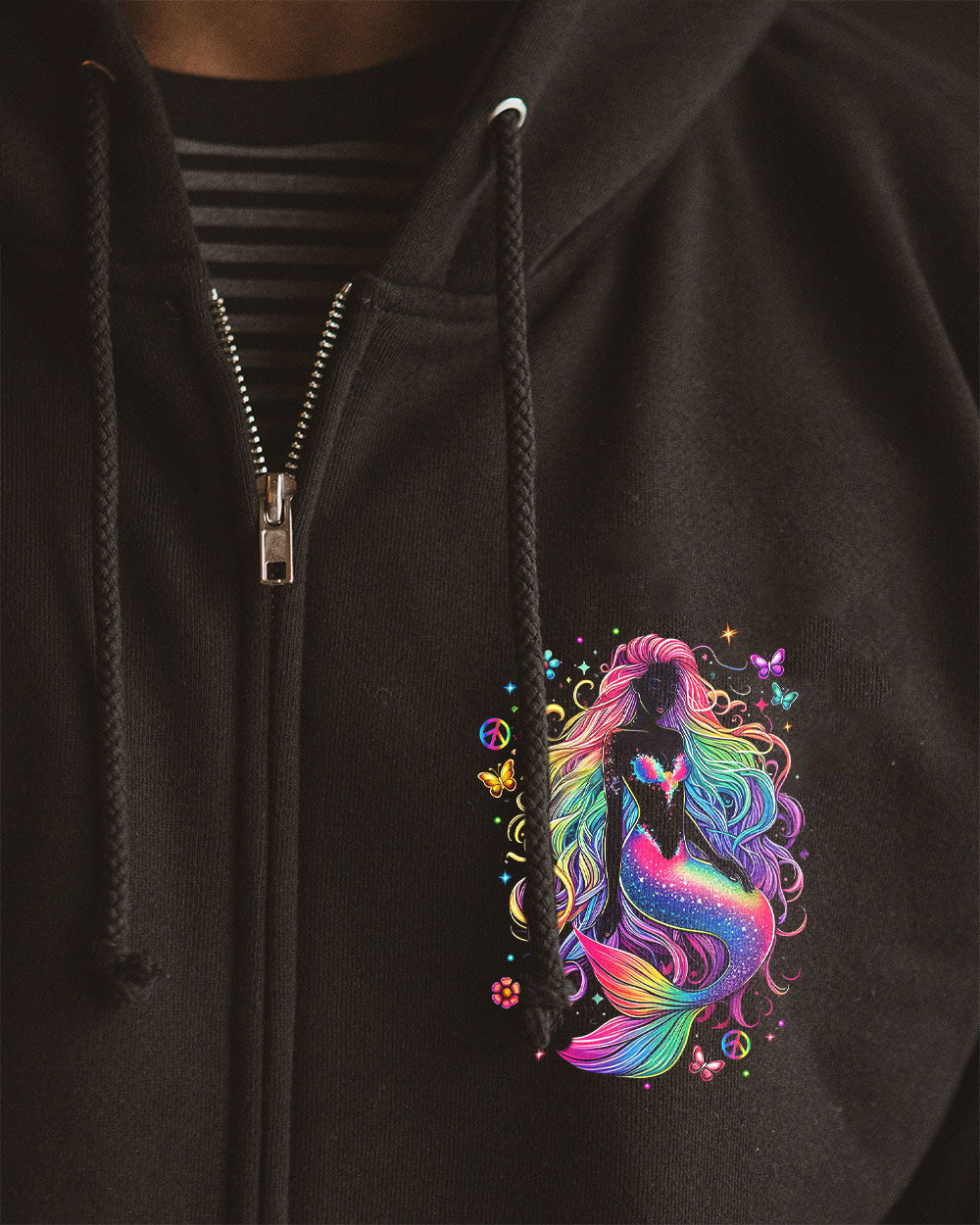 Soul of a Gypsy Heart of a Hippie Mermaid Hippie Colorful Fantasy AOP Shirts _8_ O2m6p