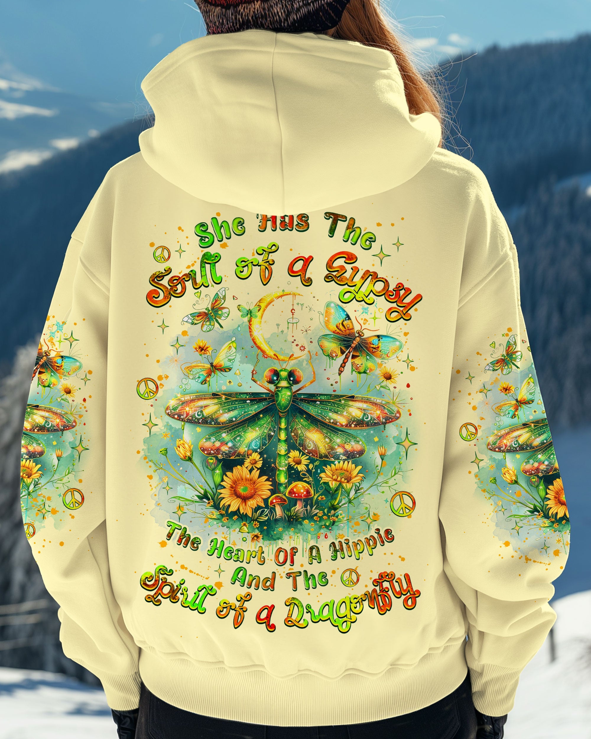 Soul of a Gypsy Heart of a Hippie Spirit of a Dragonfly Hippie Dragonfly and Sunflower AOP Shirts _3_ PS0yZ