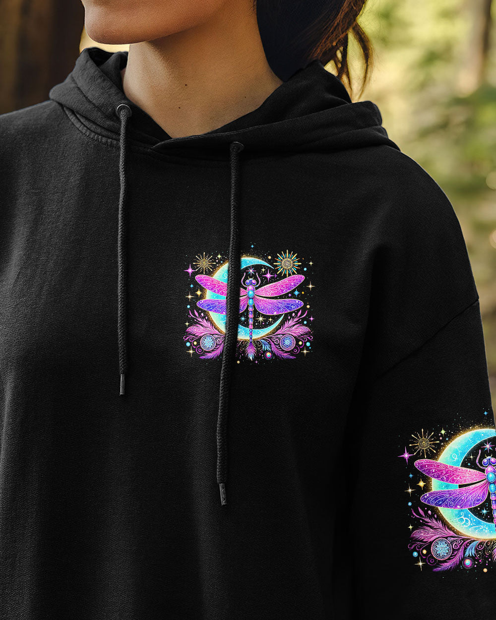 Soul of a Gypsy Heart of a Hippie Spirit of a Fairy Boho Moon and Dragonfly AOP Shirts _4_ 7Q464