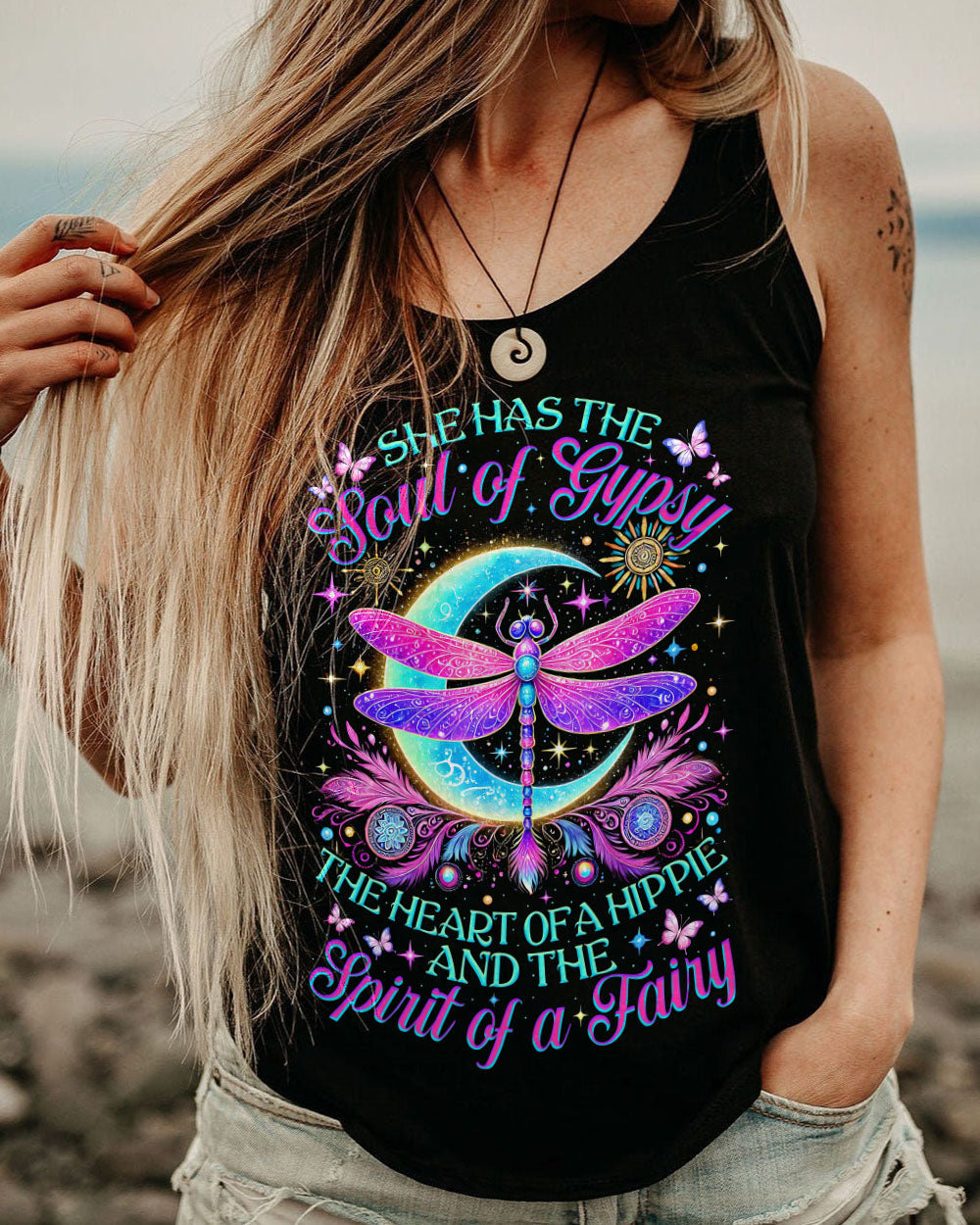 Soul of a Gypsy Heart of a Hippie Spirit of a Fairy Boho Moon and Dragonfly AOP Shirts _9_ 7b156