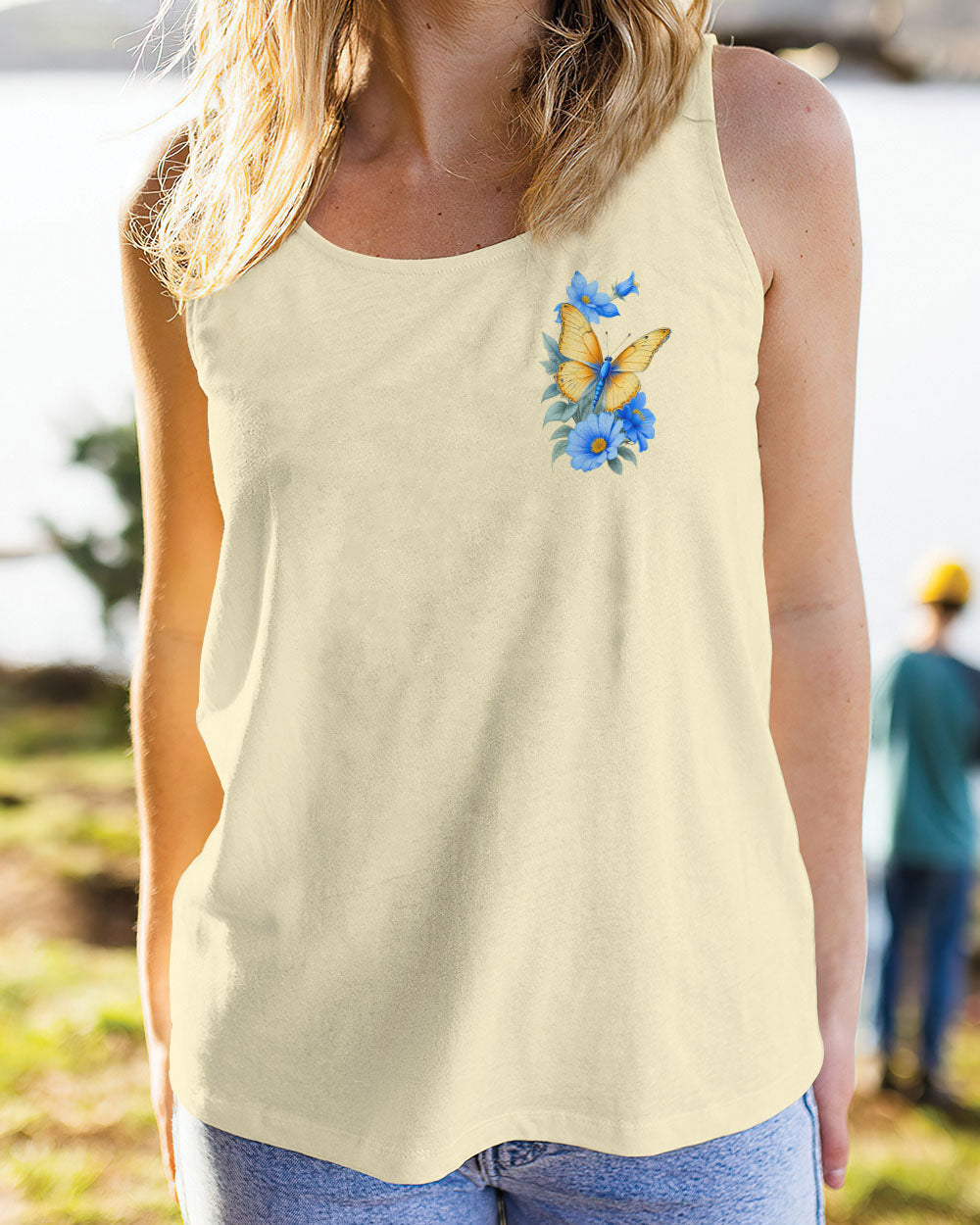 Soul of a Gypsy Heart of a Hippie Spirit of a Fairy Butterflies and Blue Flowers AOP Shirts _6_ Yra3E