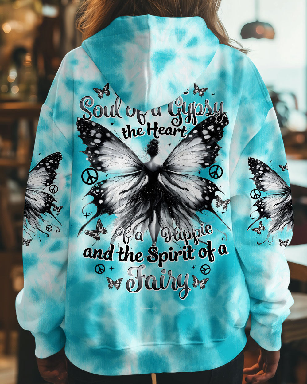 Soul of a Gypsy Heart of a Hippie Spirit of a Fairy Butterfly Fairy Hippie AOP Shirts _1_ Pvltd