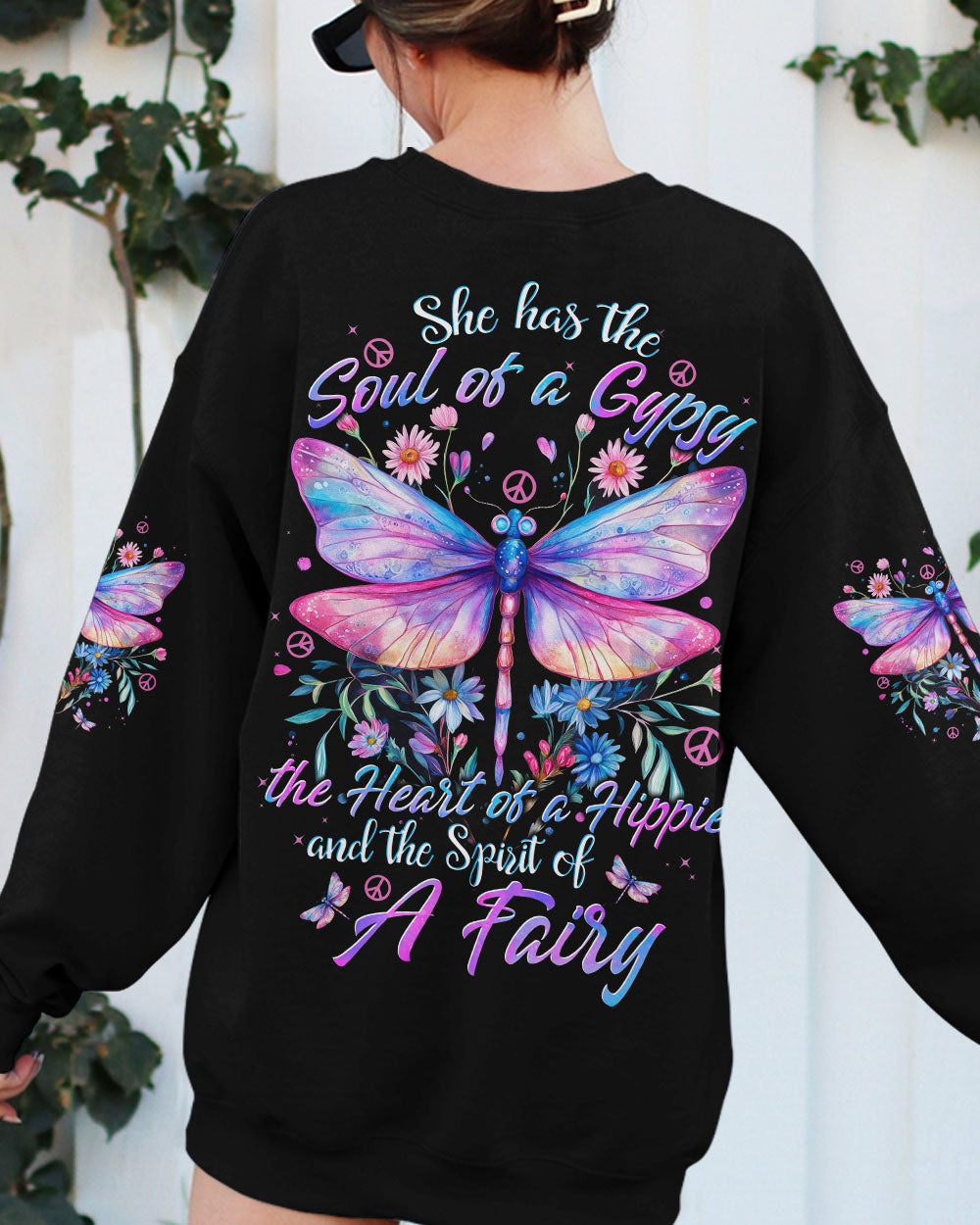Soul of a Gypsy Heart of a Hippie Spirit of a Fairy Butterfly Hippie Style AOP Shirts _10_ 8sBZ4