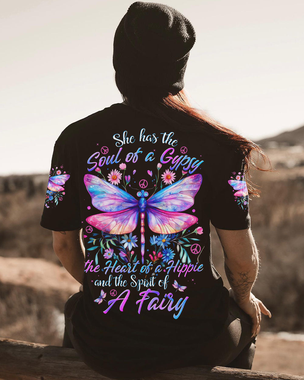 Soul of a Gypsy Heart of a Hippie Spirit of a Fairy Butterfly Hippie Style AOP Shirts _4_ NQTrE