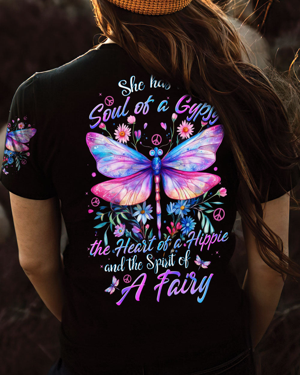 Soul of a Gypsy Heart of a Hippie Spirit of a Fairy Butterfly Hippie Style AOP Shirts _6_ OHkU2