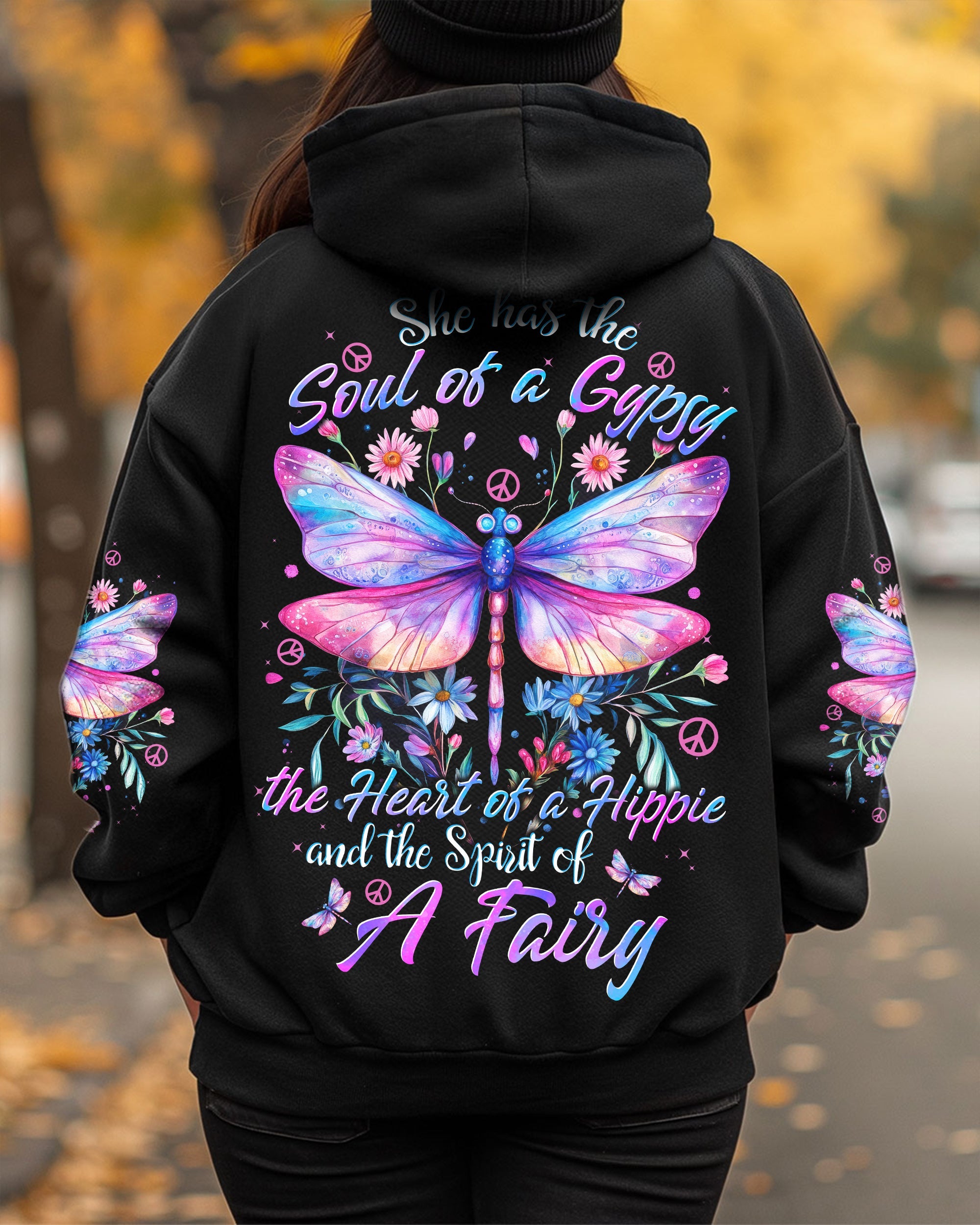 Soul of a Gypsy Heart of a Hippie Spirit of a Fairy Butterfly Hippie Style AOP Shirts _8_ 1Xwu3