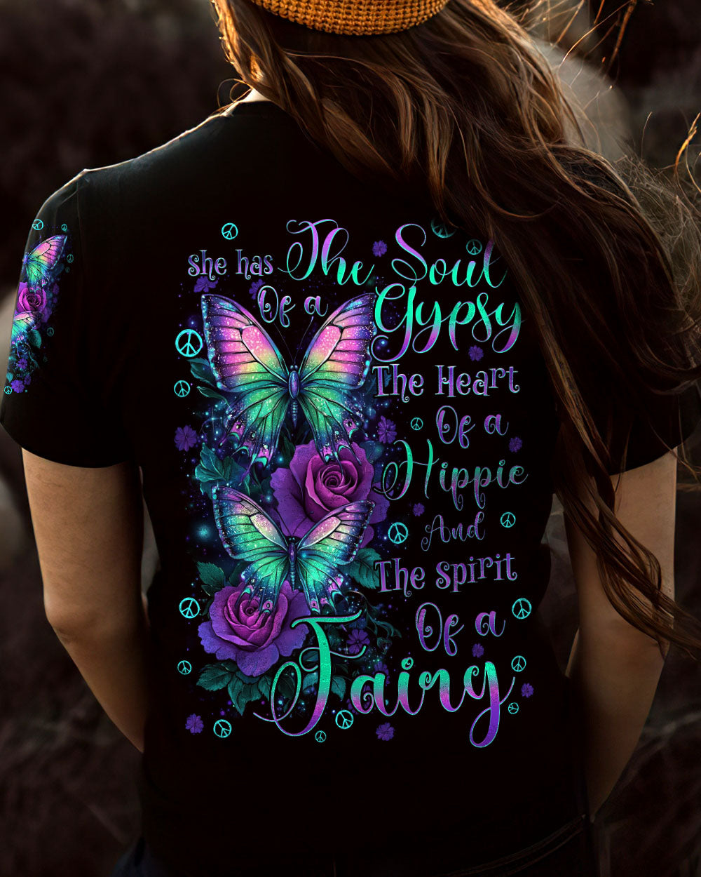 Soul of a Gypsy Heart of a Hippie Spirit of a Fairy Butterfly and Rose AOP Shirts _3_ n67el