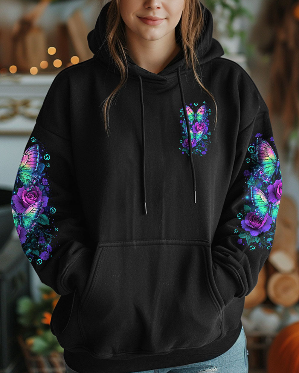 Soul of a Gypsy Heart of a Hippie Spirit of a Fairy Butterfly and Rose AOP Shirts _4_ xIr5t