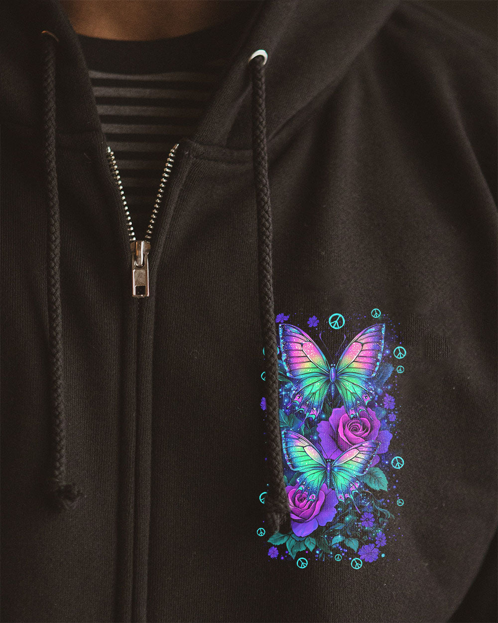 Soul of a Gypsy Heart of a Hippie Spirit of a Fairy Butterfly and Rose AOP Shirts _8_ UR6GG