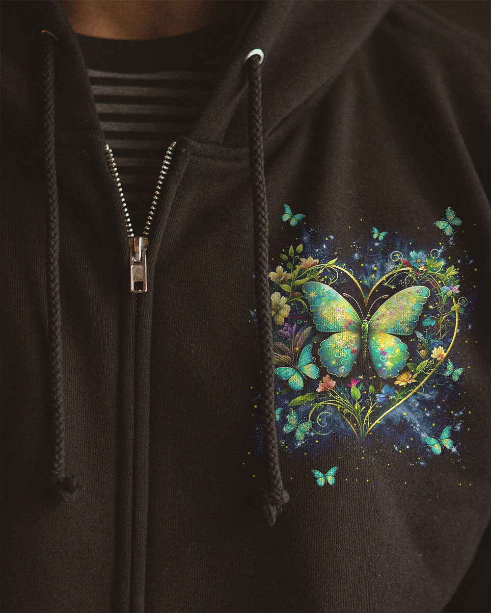 Soul of a Gypsy Heart of a Hippie Spirit of a Fairy Colorful Butterfly AOP Shirts _4_ vPXrp