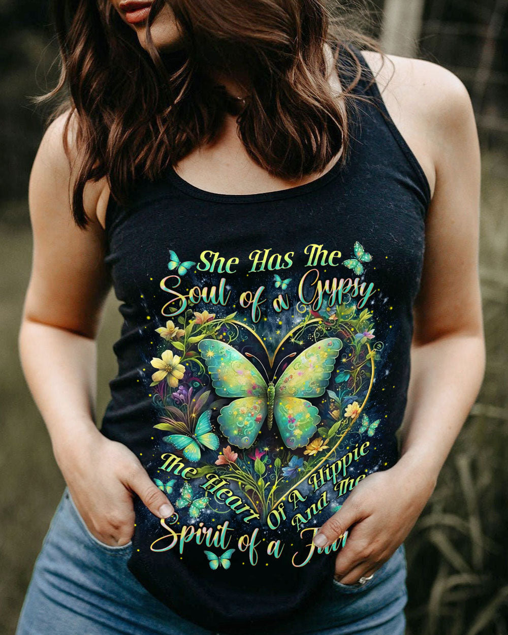 Soul of a Gypsy Heart of a Hippie Spirit of a Fairy Colorful Butterfly AOP Shirts _5_ eKAGs