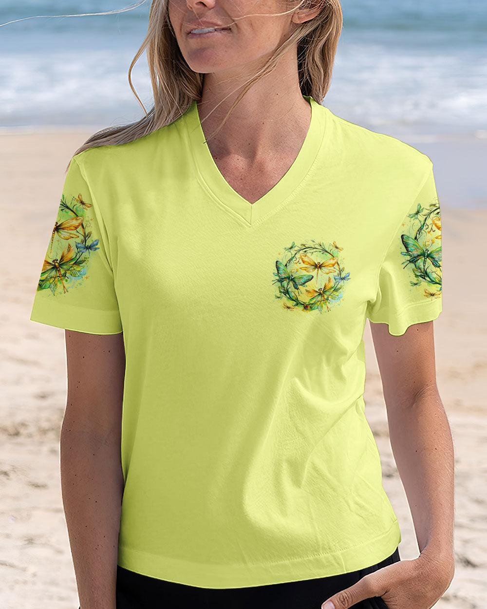 Soul of a Gypsy Heart of a Hippie Spirit of a Fairy Dragonfly and Floral Graphic AOP Shirts _12_ FUSTL