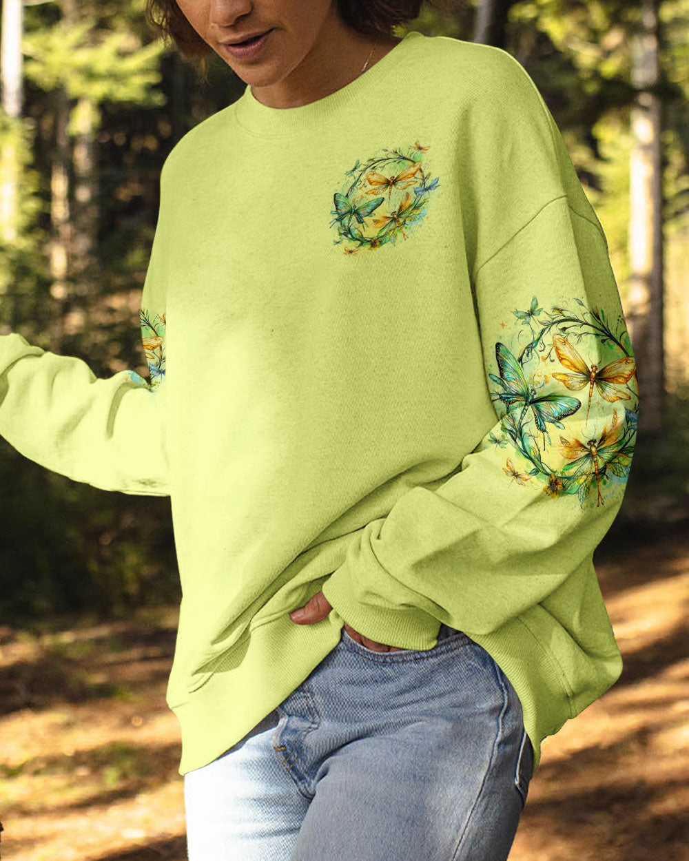 Soul of a Gypsy Heart of a Hippie Spirit of a Fairy Dragonfly and Floral Graphic AOP Shirts _2_ TLWRC