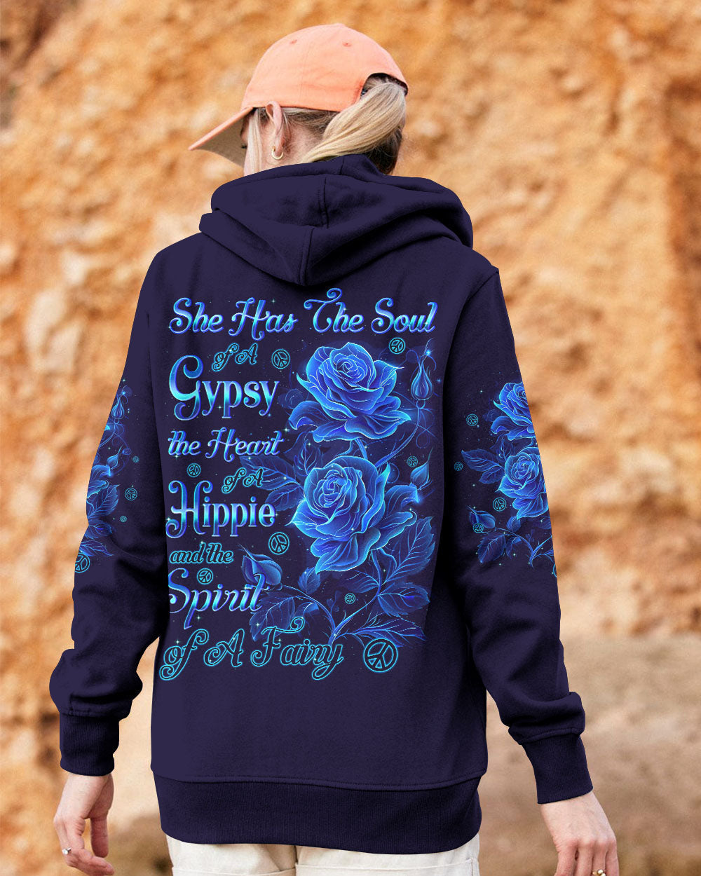 Soul of a Gypsy Heart of a Hippie Spirit of a Fairy Floral Blue Rose AOP Shirts _1_ uzxn6