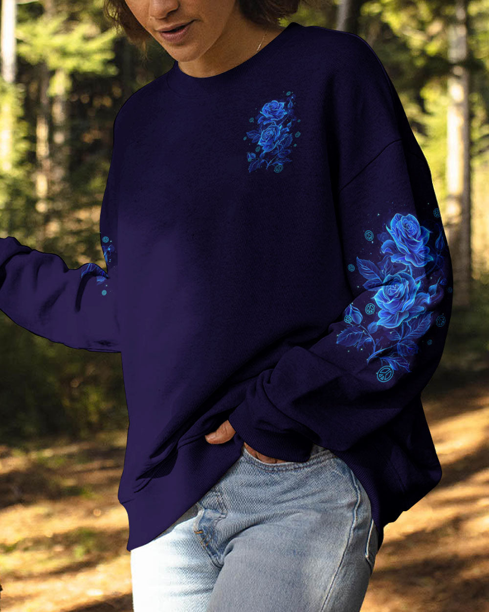 Soul of a Gypsy Heart of a Hippie Spirit of a Fairy Floral Blue Rose AOP Shirts _8_ opSRj