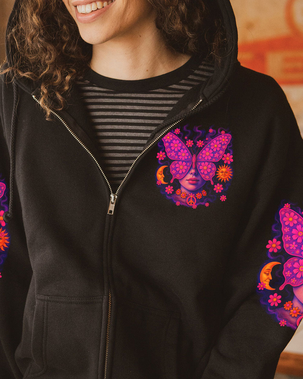 Soul of a Gypsy Heart of a Hippie Spirit of a Fairy Flower Butterfly Tee for Women AOP Shirts _10_ u4eaG